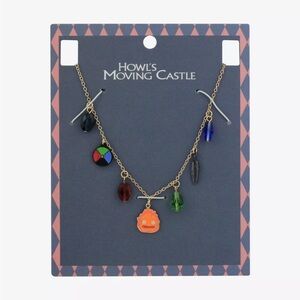 Studio Ghibli Howl's Moving Castle Calcifer Crystal Charm‎ Necklace Hot Topic